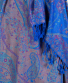 Maxi šál Pashi – fialovo–modrý s ornamenty