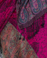 Maxi šál Pashi – černo-růžový s ornamenty