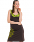 Šaty Thala – hnědé se zelenou mandalou