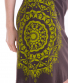 Šaty Thala – hnědé se zelenou mandalou