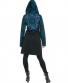 Šaty Manala – černé s modrým potiskem