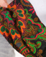Textilní čelenka Thao – černá s barenými mandalami