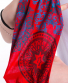 Textilní čelenka Thao – červená s modrými mandalami