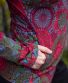 Lehká mikina Mandala – bordó s tyrkysovou