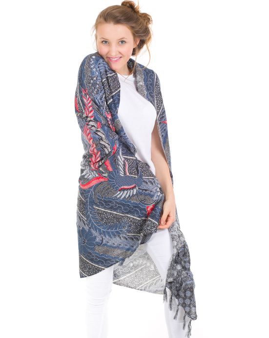 Sarong Bali – modro-šedý Sarong Bali – modro-šedý