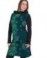 Šaty Lalita – lahvově zelené s květy