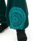 Kalhoty Thao Komfort – lahvově zelené s tyrkysovou mandalou
