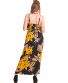 Maxi šaty Tapu – černé se žlutými květy