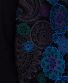 Šaty Lalita – černé s fialovými květy