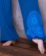 Kalhoty Thao Komfort – petrolejové s obrazci