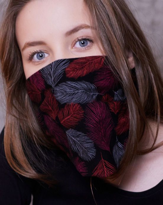 Textilní čelenka Thao – bordó peříčka Textilní čelenka Thao – bordó peříčka