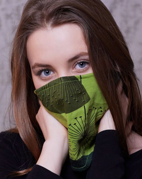Textilní čelenka Thao – hrášková s listy Textilní čelenka Thao – hrášková s listy