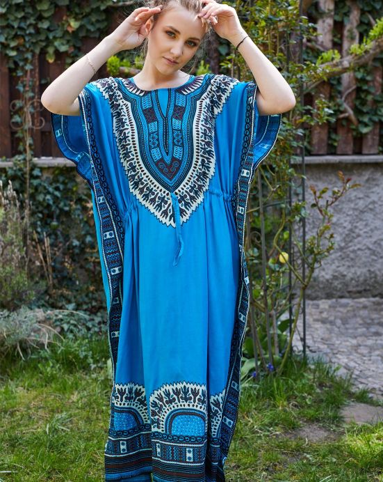 Kaftan Bali – tyrkysový Kaftan Bali – tyrkysový