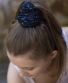 Textilní čelenka/rouška Thao – temně modrá a mandalami