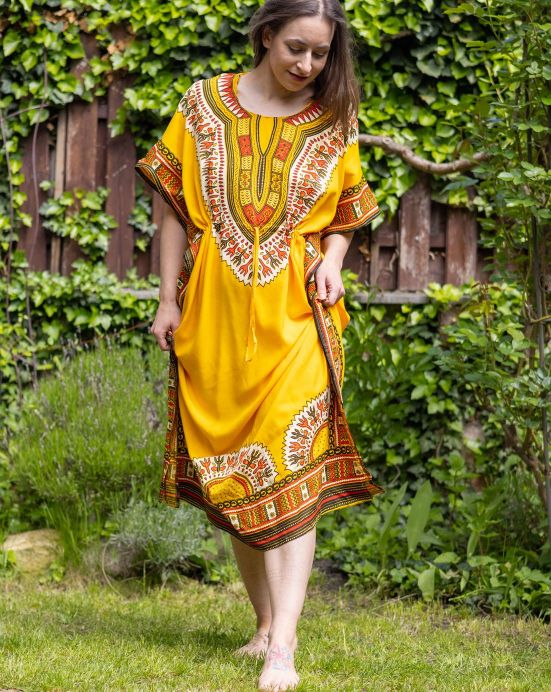 Kaftan Bali – hořčicový