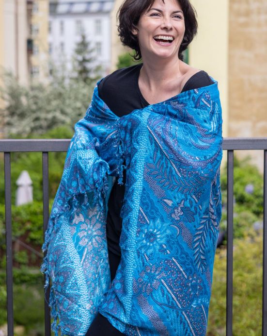Sarong Bali – modro-tyrkysový Sarong Bali – modro-tyrkysový