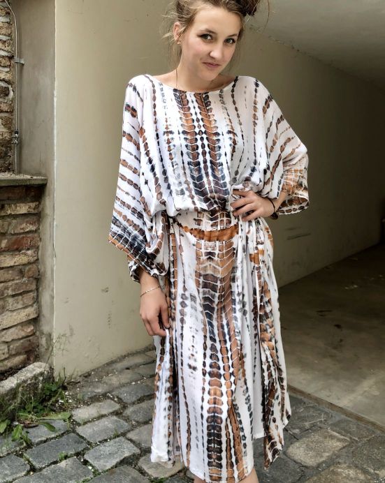 Kaftan Happy – bílý