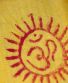 Textilní čelenka/rouška Thao – žlutá s indickým vzorem