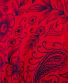 Textilní čelenka/rouška Thao – červená s černými květy