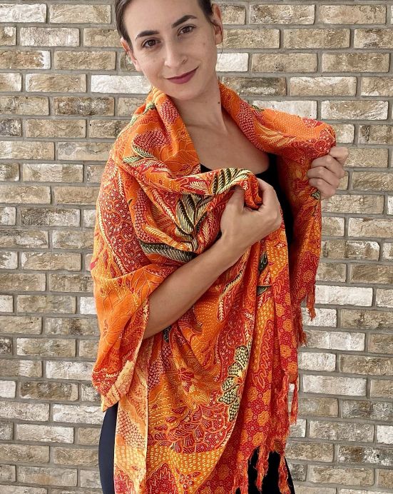 Sarong Bali – oranžový Sarong Bali – oranžový