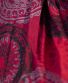 Textilní čelenka/rouška Thao – bordó s květy