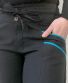 Kalhoty Pavlee – černé s tyrkysovou