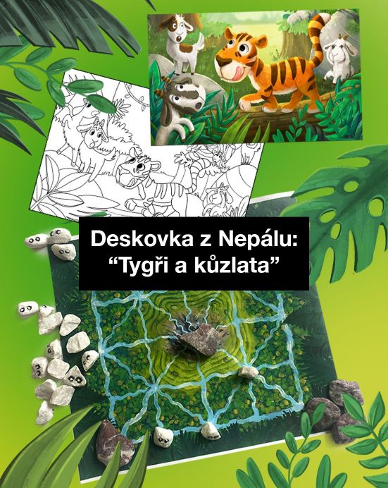 Tradiční nepálská deskovka "Tygři a kůzlata"