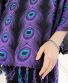 Lehké pončo Morakoo – fialová paví oka
