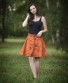 Zavinovací sukně "Flora" oranžová