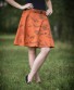 Zavinovací sukně "Flora" oranžová