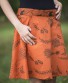 Zavinovací sukně "Flora" oranžová