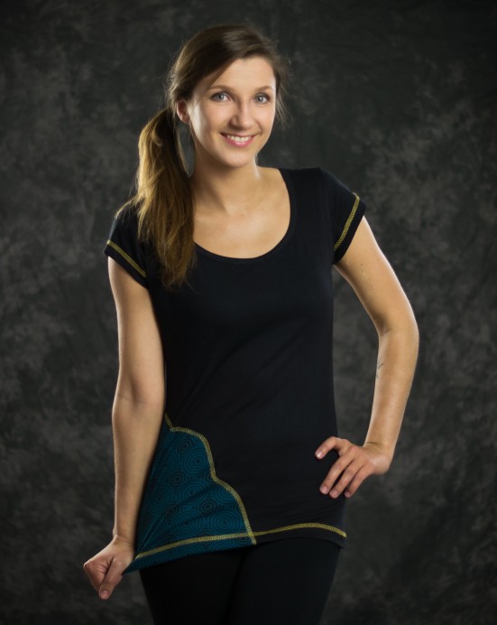 Triko Mapa - petrolejové