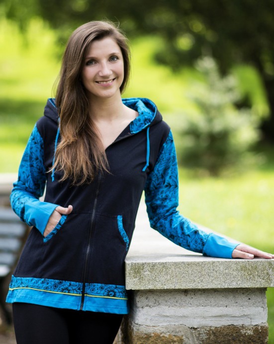 Mikina Hoodie - tyrkysová Mikina Hoodie - tyrkysová