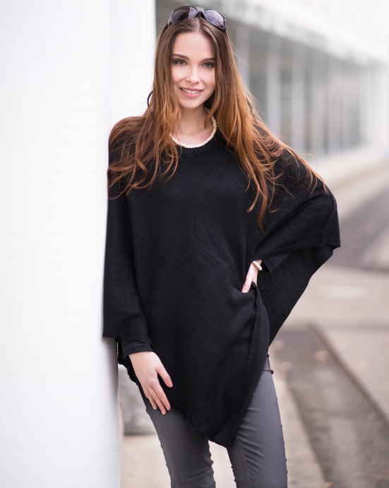 Thao pončo – černé