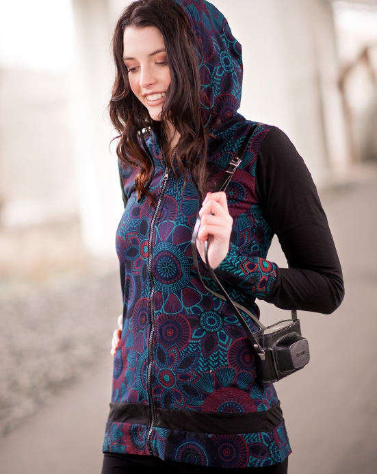 Lehká mikina Hoodie - noční zahrada Lehká mikina Hoodie - noční zahrada
